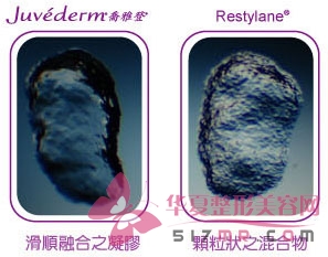 Restylane和Juvederm的分子显微图